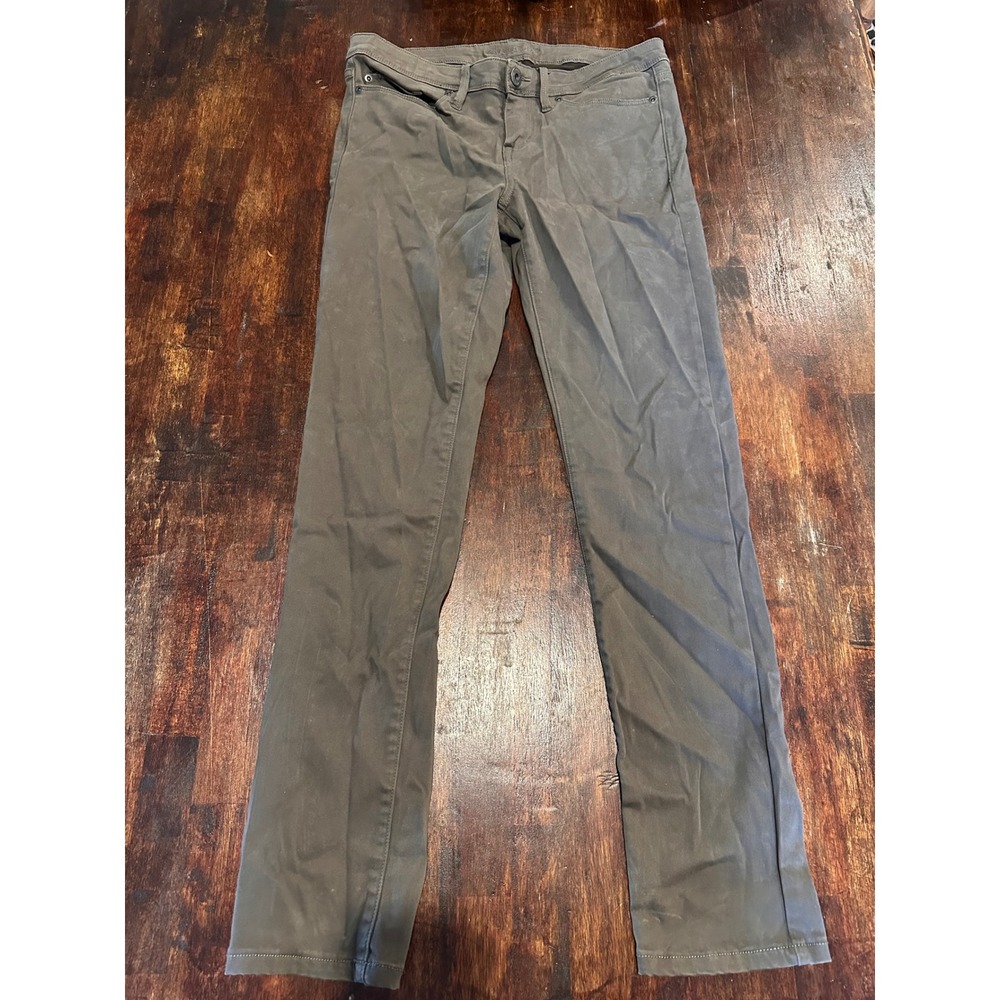 American Rag Skinny Pants Womens 7 Olive Green Excellent Stretch Casual Slim